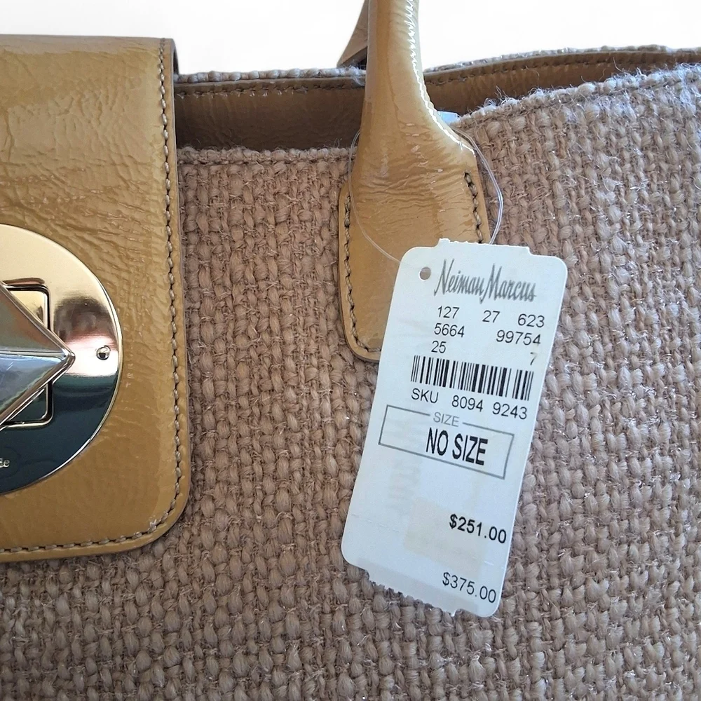 Kate Spade Doris Tweed Patent Leather Turnlock Tote